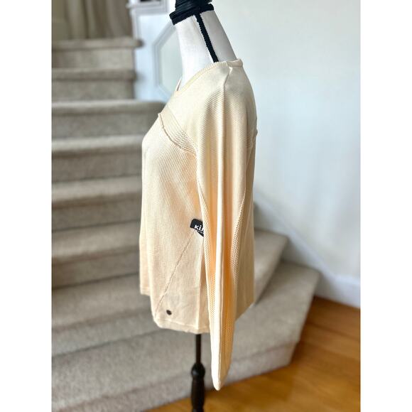 NWT Kuhl Kosta "Sea Salt" Cream Lightweight Knit Crewneck Long Sleeve Sweater - Picture 3 of 8